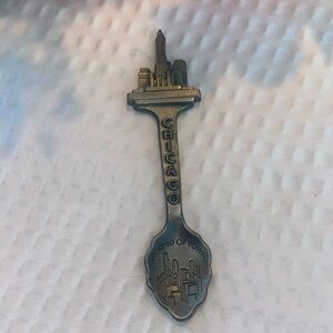 Chicago My Kind Of Town Pewter Vintage Souvenir Spoon Collectible